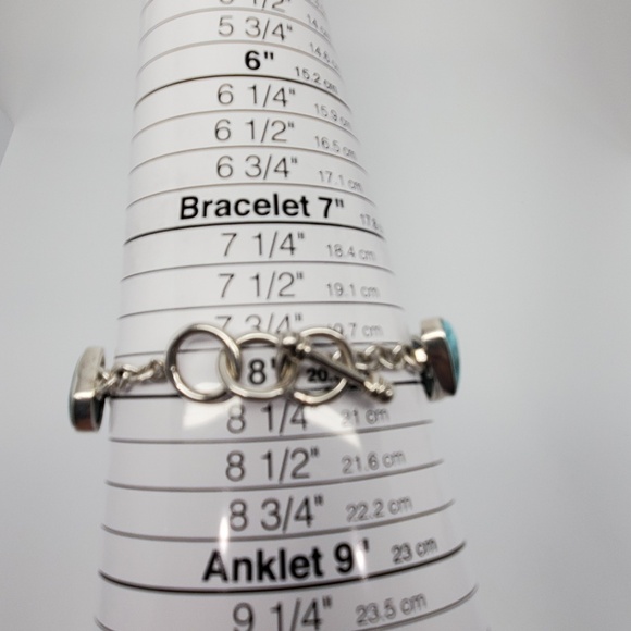 Krystyna's Sterling Silver Larimar Chain Toggle Bracelet # 20247 - Picture 7 of 10